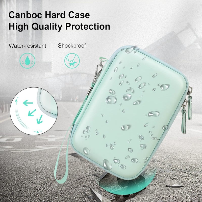 Canboc Case for KODAK Mini 2 Retro 4PASS Portable Photo Printer/KODAK Mini Shot 2 Retro Instant Digital Camera, Mesh Bag fits Photo Paper and Cable, Mint Green - Image 5